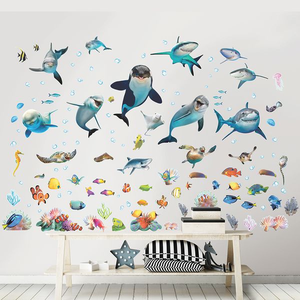 英國 Walltastic - 實境壁貼-海底世界-124張貼紙