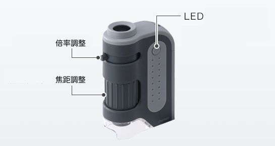 日本 Raymay - 攜帶式隨身顯微鏡-60-120倍率-綠