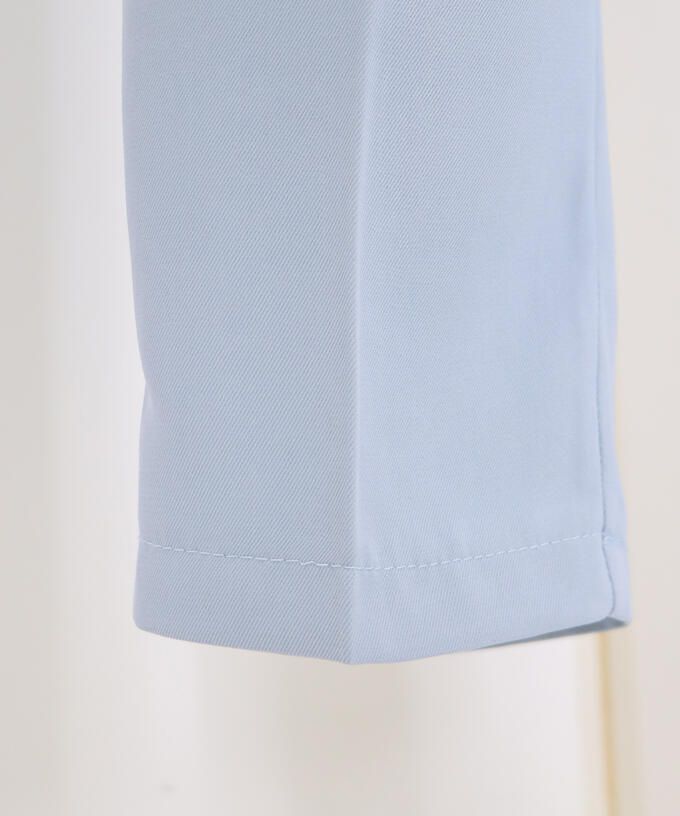 日本 BLUE EAST - 修身打褶後腰鬆緊錐形西裝褲-粉紅