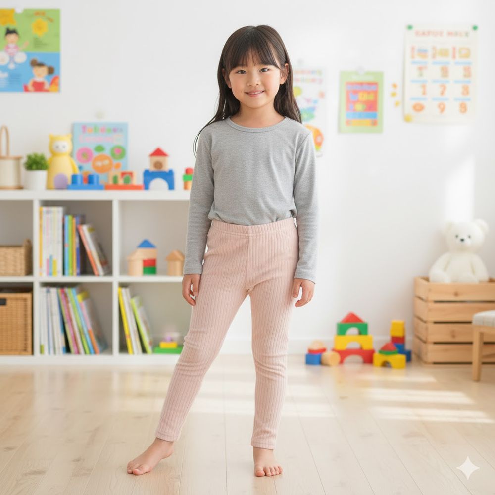 10分軟綿彈性內搭褲--粉紅色