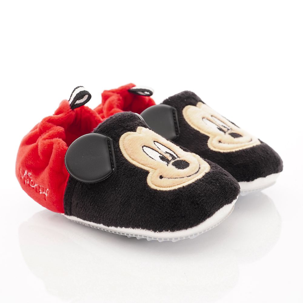 Disney 迪士尼 - 迪士尼童鞋-米奇電繡絨毛學步鞋款 (寶寶段)-黑紅