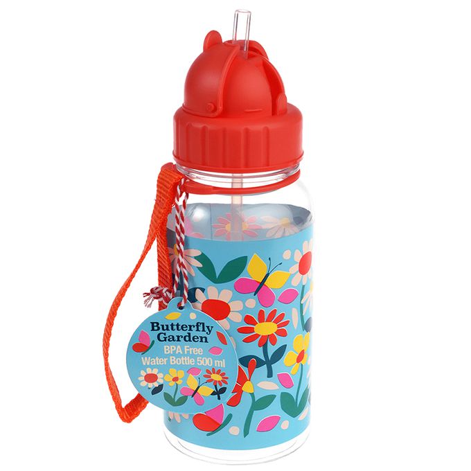 英國 Rex London - 兒童Tritan™吸管水瓶-蝴蝶花園(500ML)
