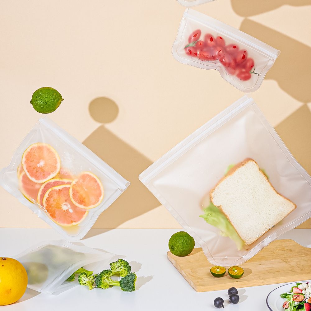 食品級EVA食物密封保鮮生鮮袋-透明磨砂款 (標準)-10入組