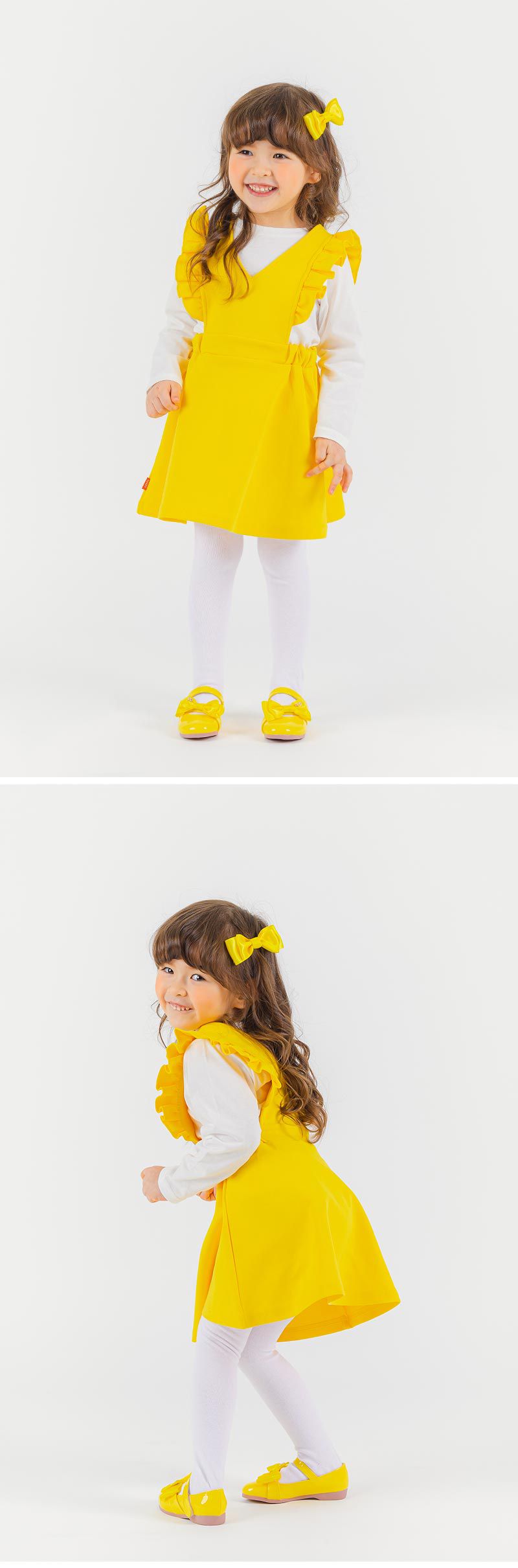 韓國 OZKIZ - (附包包)荷葉裝飾背心裙