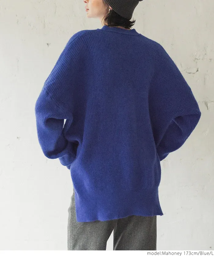 日本 COCA - 前短後長遮臀柔軟毛衣-奶油杏