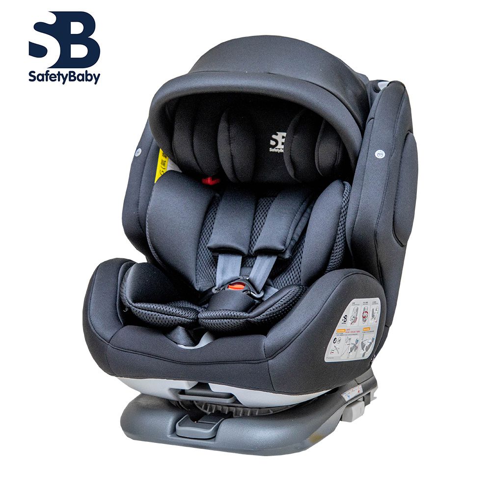 【SafetyBaby 適德寶】德國 0-12歲 isofix安全帶兩用通風型安全座椅/汽座 - 四色 (SB00370) 贈頂篷+皮革座椅保護墊