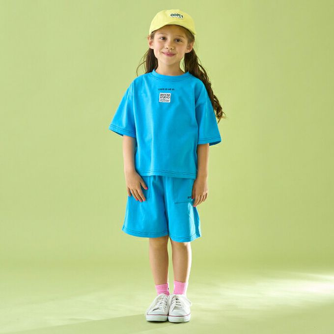 日本 b-ROOM - 柔軟舒適縫線短褲-深棕