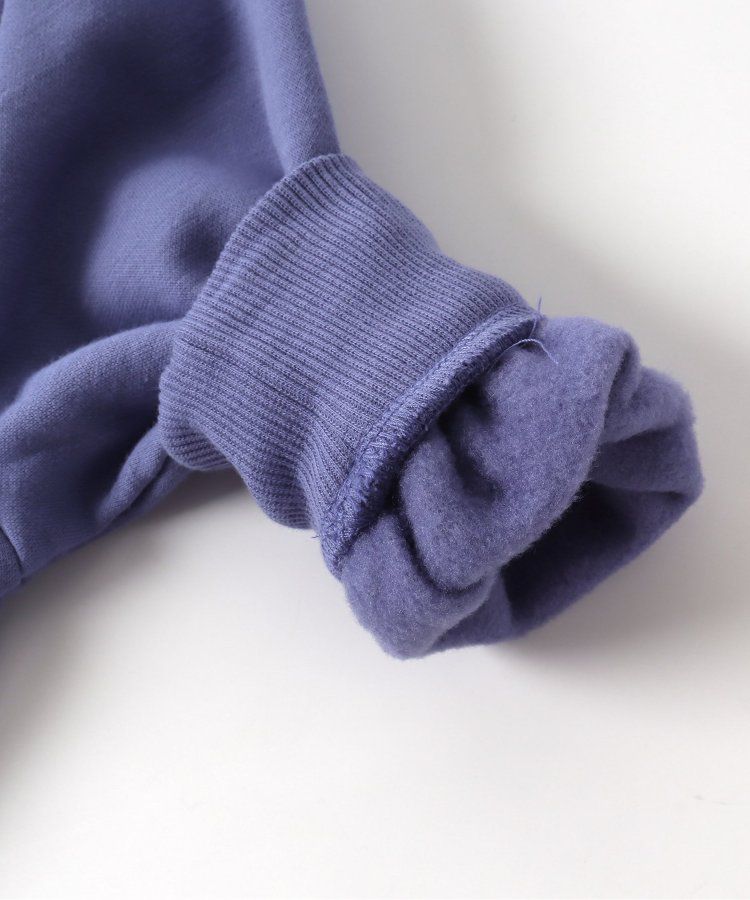 日本 BREEZE - 彩色英文標語裏毛率性運動衫-海軍藍