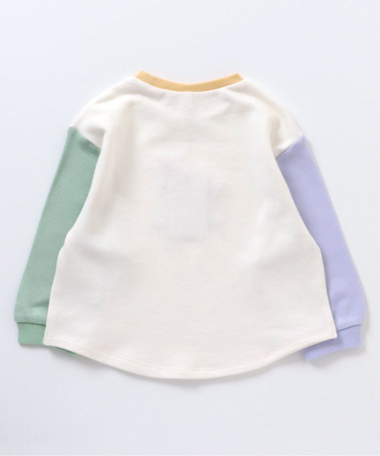 日本 apres les cours - 刺繡童趣印花圓領長袖上衣-草莓蛋糕-摩卡