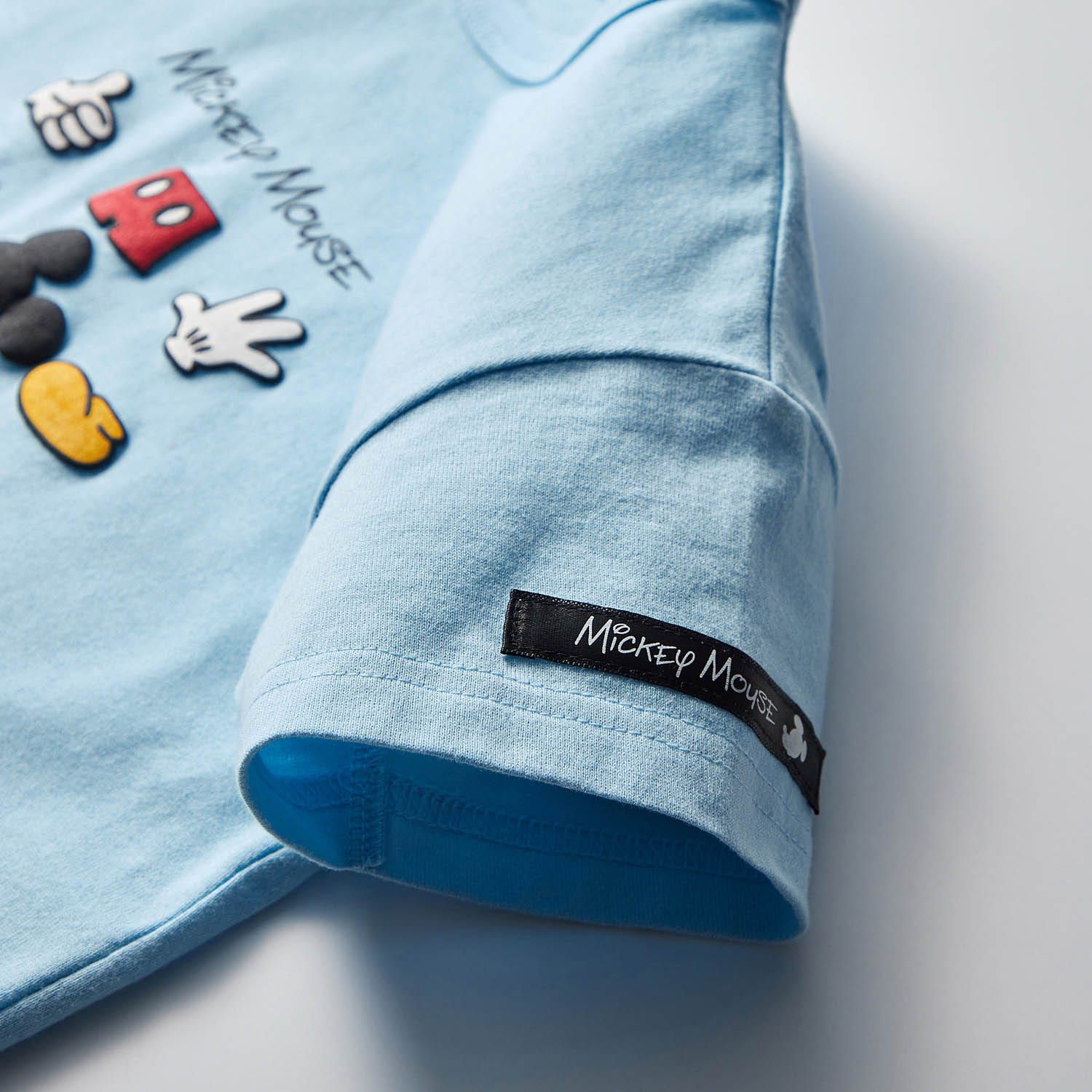 日本千趣會 - 迪士尼印花短袖上衣(可搭親子裝)-米奇-水藍