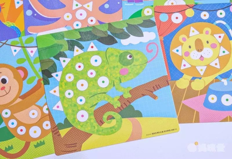 觀察對應貼貼畫-動物樂園