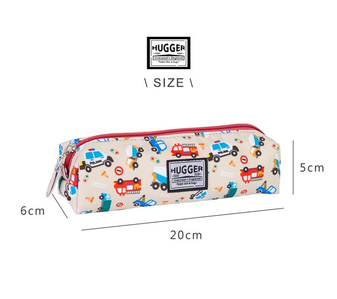 HUGGER - 筆袋/鉛筆盒-小汽車-(兒童背包同款 大容量文具小物包)