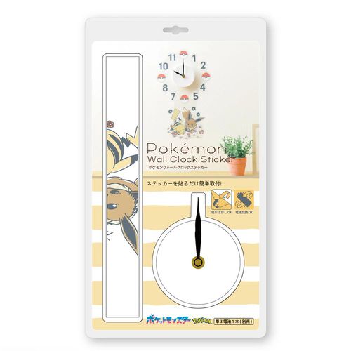寶可夢壁貼時鐘-皮卡丘與伊布
