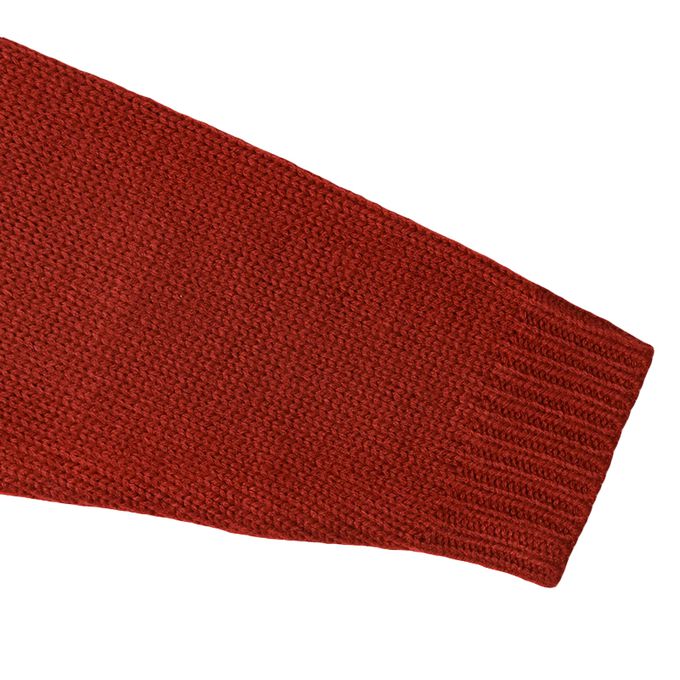 akachan honpo - 針織休閒上衣-緹花-紅色