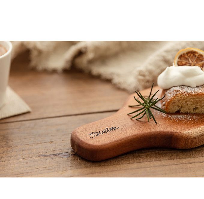 韓國 SSUEIM - 桃花心木製把手迷你砧板/托盤20x10-2件組