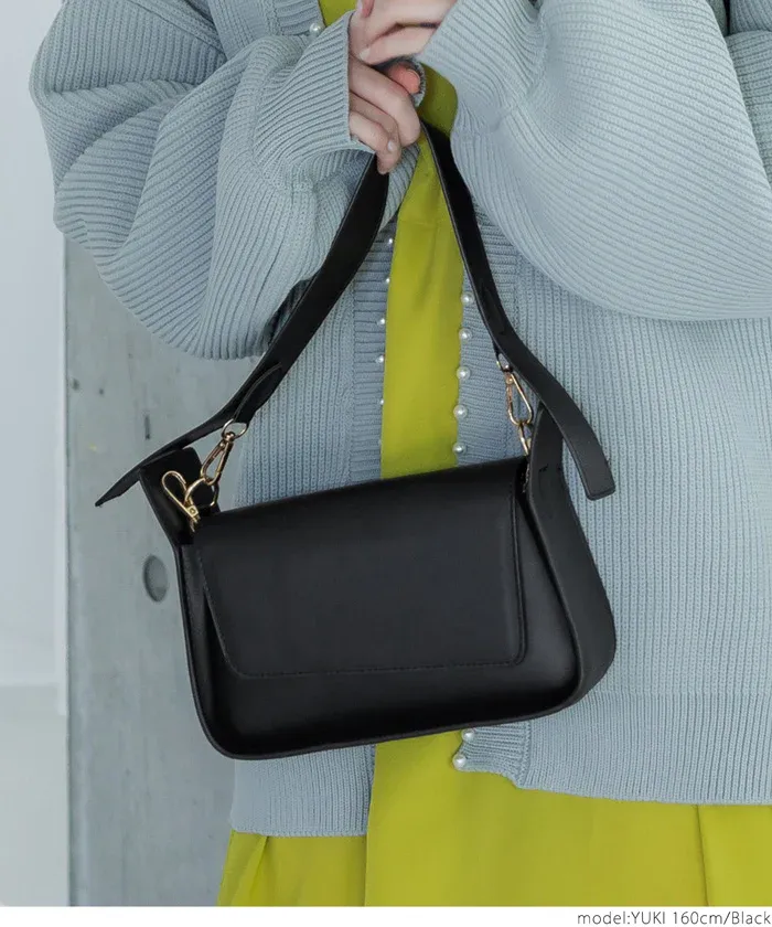 日本 COCA - 氣質方形皮革腋下包-米杏