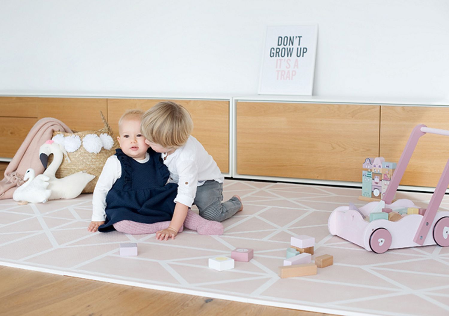 德國 toddlekind - 北歐風系列遊戲地墊-裸膚米-一組6片