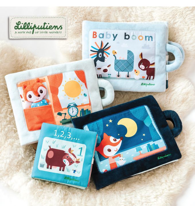比利時 Lilliputiens - 互動式布書-月亮晚安