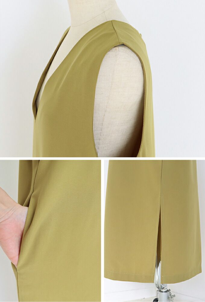 日本 BLUE EAST - 2WAY率性簡約V領連身洋裝/背心裙-黑