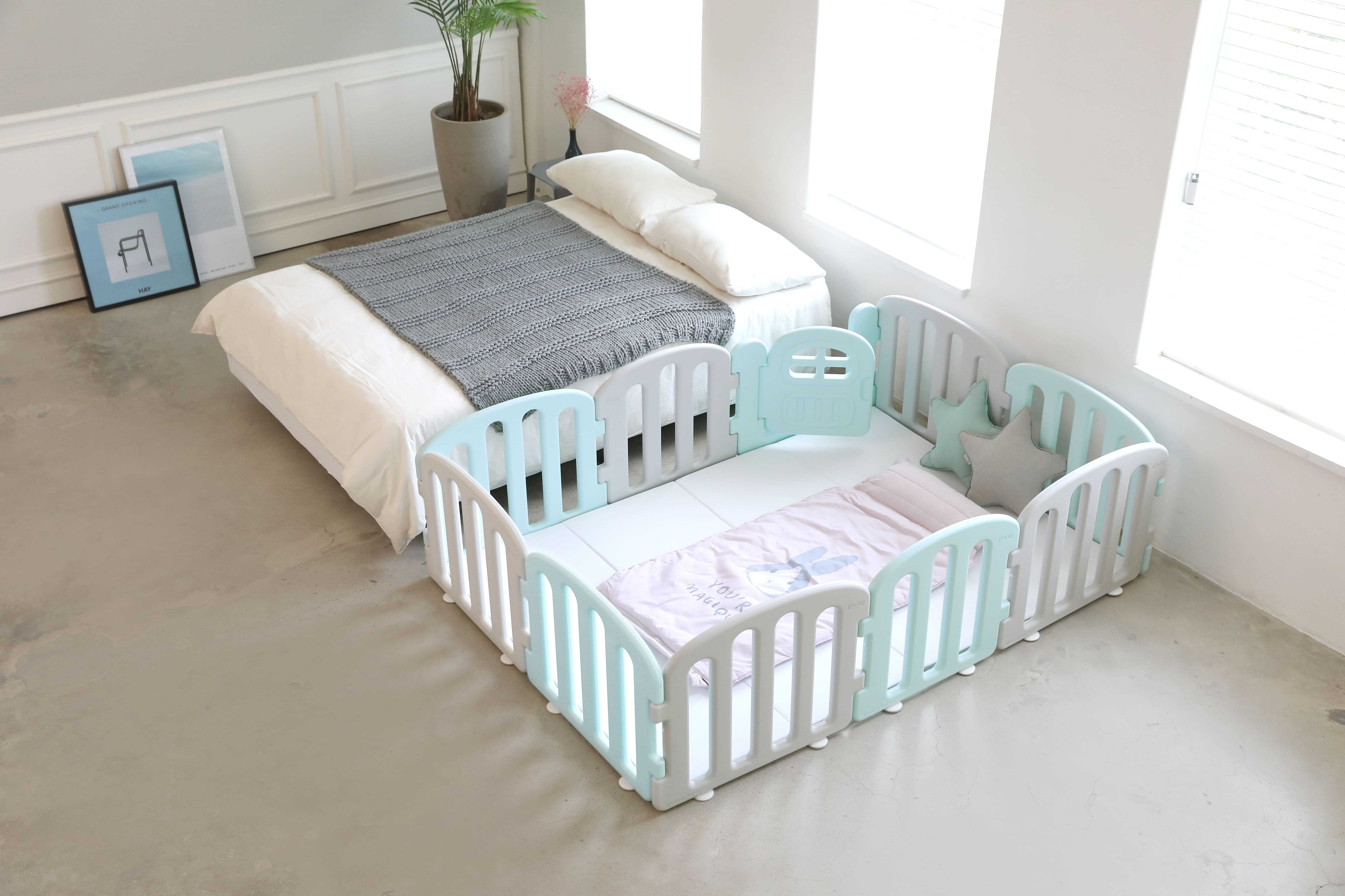 全網最下殺！【韓國製 iFam 】夢幻馬卡龍遊戲圍欄