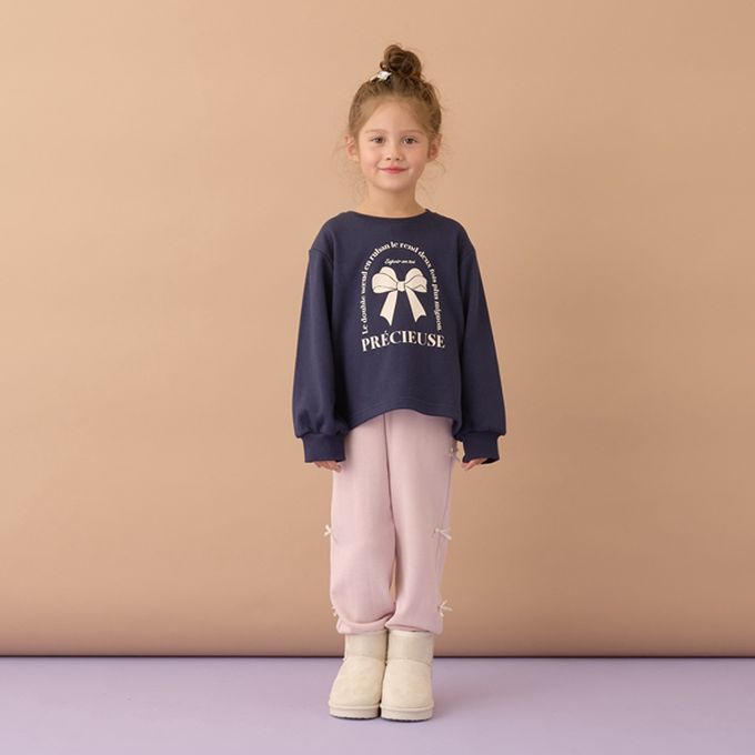 日本 Lycee mine - 百搭印花休閒長袖上衣-Lovely Day-杏