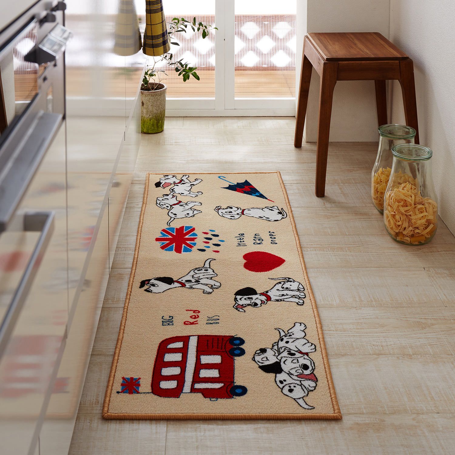 日本千趣會 - mini labo 去泥污腳踏墊-法蘭西花朵-藍綠