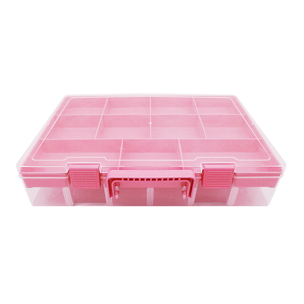 韓國 Color Story - 雙層分隔拼豆收納盒(41格/粉紅/W37.5*L27*H7.5cm)