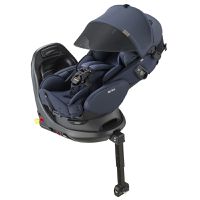 日本 Aprica - 0~4歲平躺型汽車安全座椅Fladea grow EVER Premium-(ISOFIX、橫向平躺、360度旋轉)-海軍藍 NV