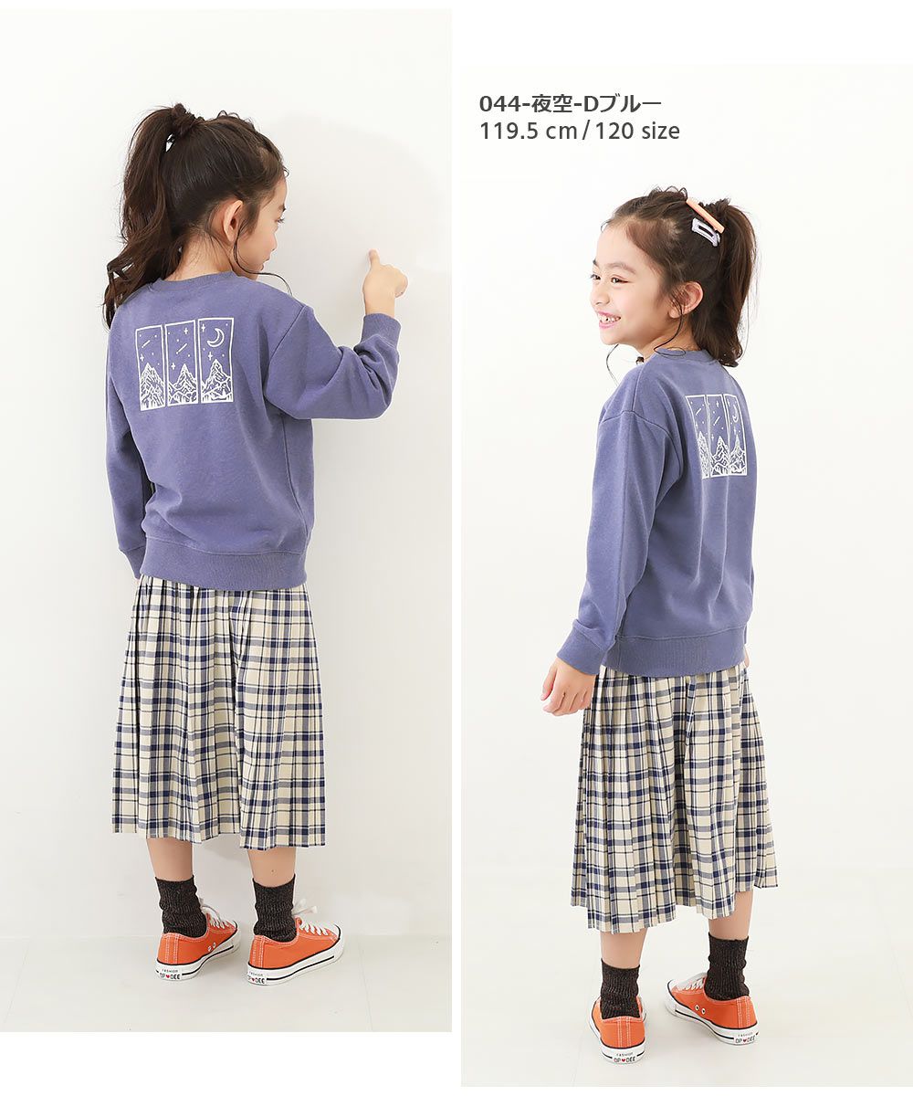 日本 devirock - 純棉裏毛百搭印花長袖上衣-檸檬-燕麥白