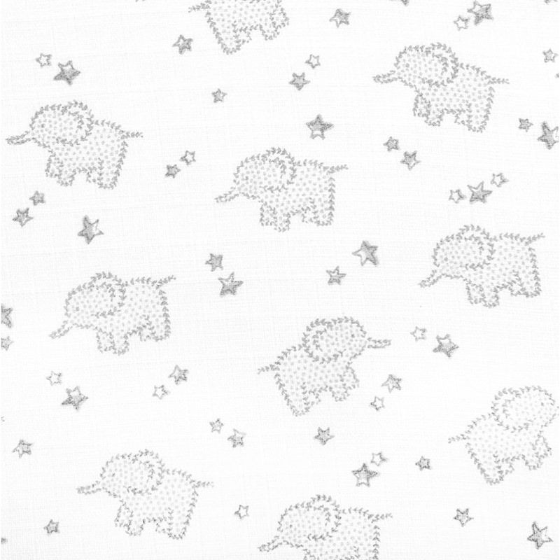 英國 JoJo Maman BeBe - 100%純棉多功能包巾/小薄被/拍嗝巾(120*120cm)-灰色