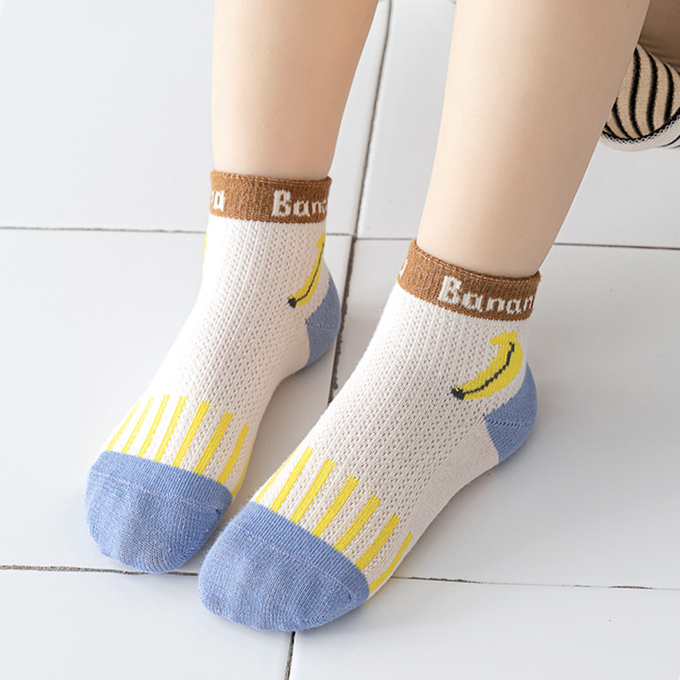 love, charlotte - 小猴子網眼短筒棉襪-5 雙一組