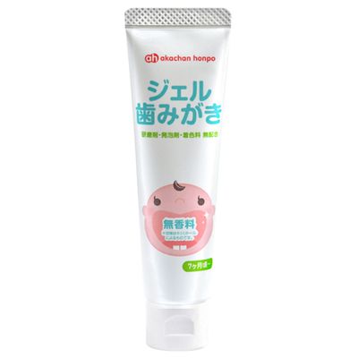 akachan honpo - 凝膠狀牙膏(無香料)-含氟量600ppm