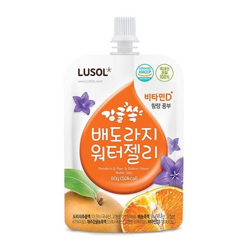韓國 LUSOL - 桔梨橘子果凍(10m+)-80ml