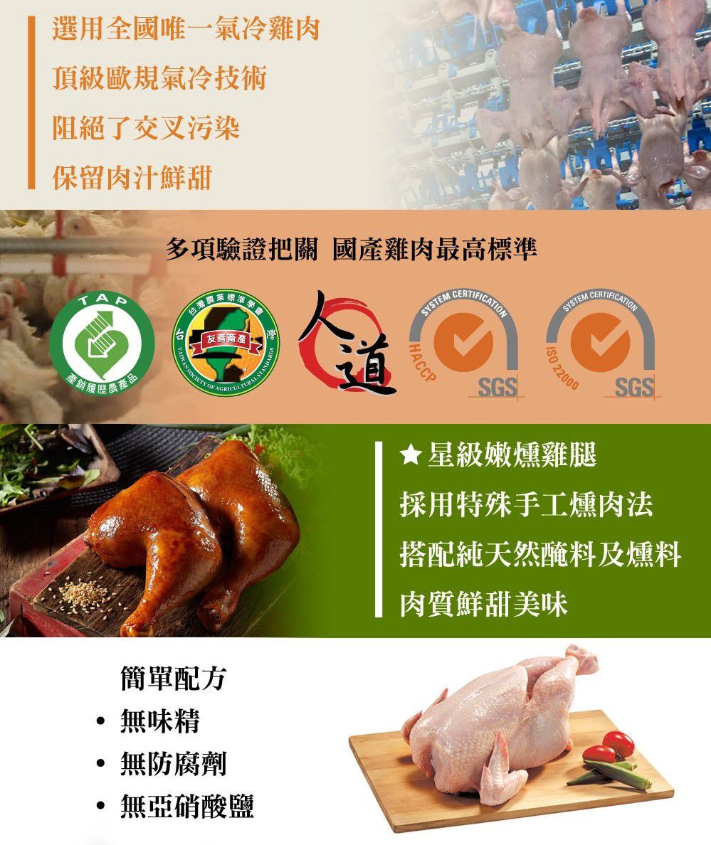 洽富 - 星級嫩燻雞翅-380g/包