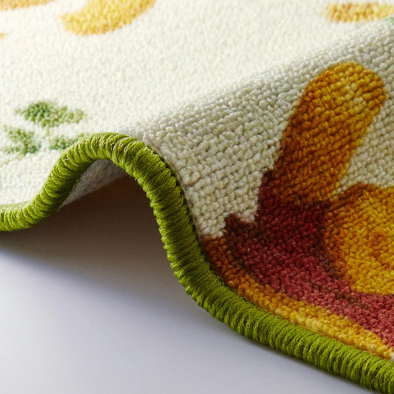 日本千趣會 - 迪士尼 長條型腳踏墊(廚房/臥室)-維尼花園-綠