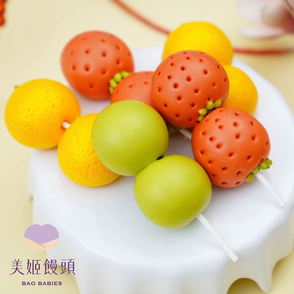 水果糖葫蘆鮮乳造型饅頭-25g*6入