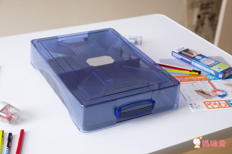 日本文具 SONIC - 雙層抽屜分隔收納盒 (藍)