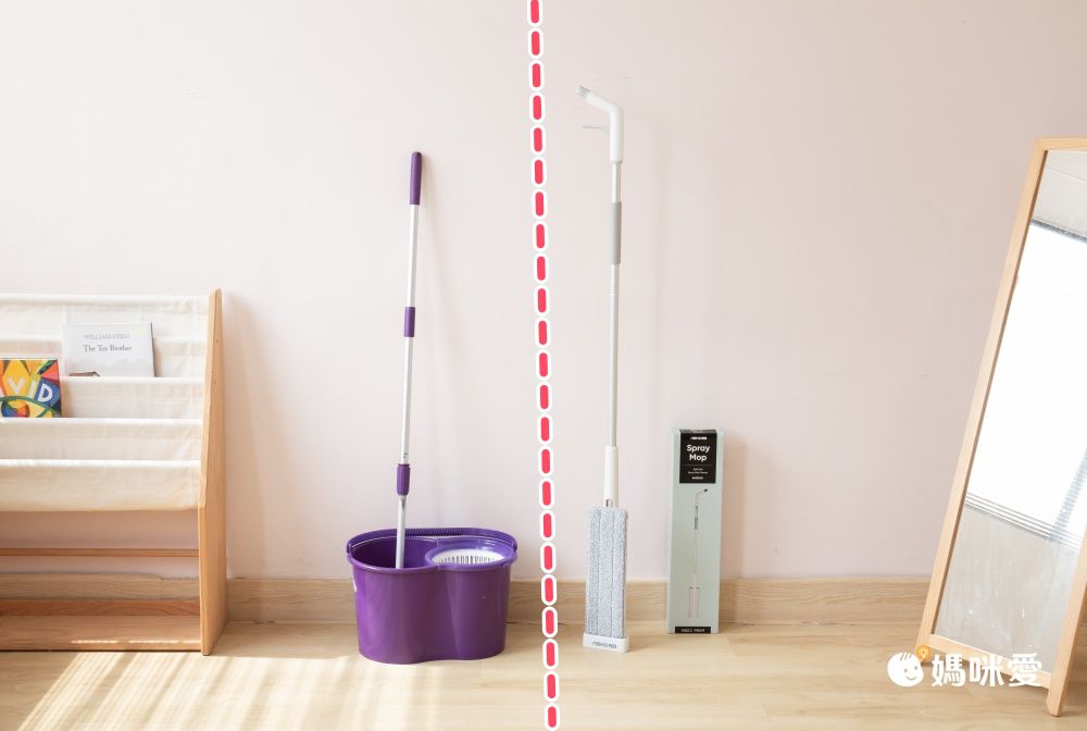 免彎腰！擠乾水分不用手【韓國 噴霧式秒收拖把】