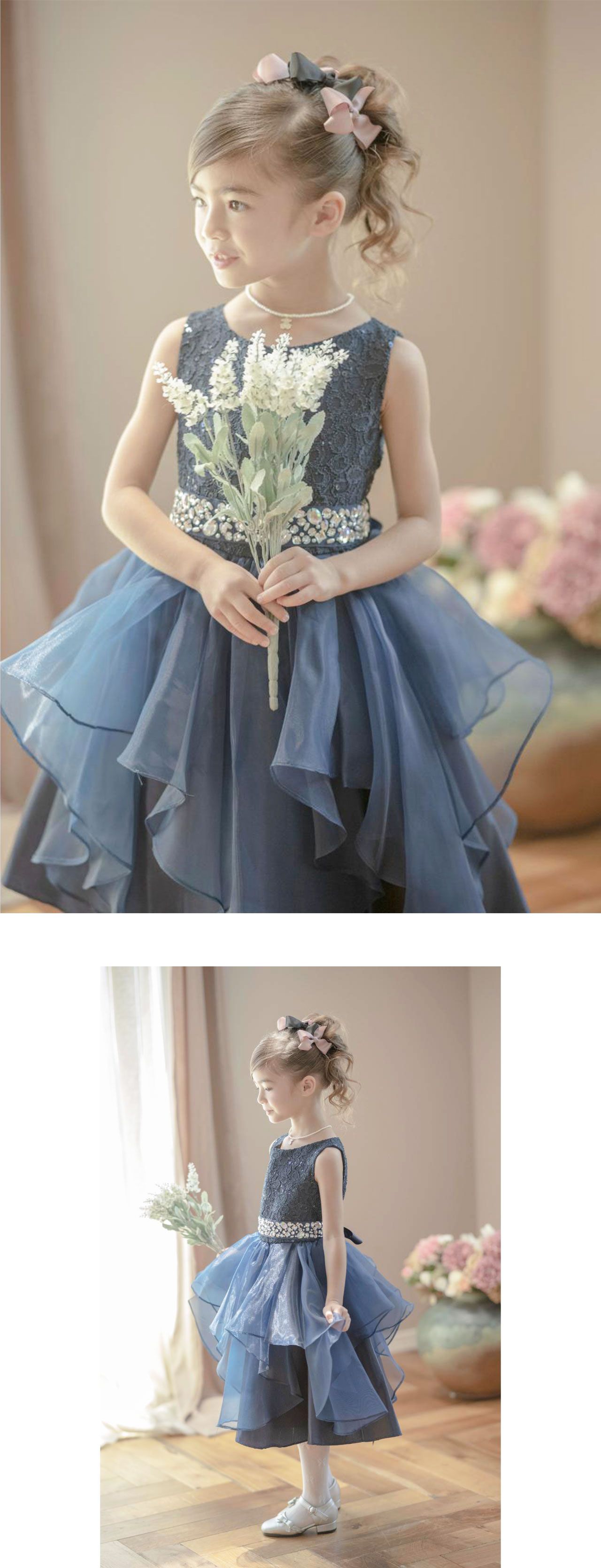 日本 Catherine Cottage - 浪漫蝴蝶結三種配色髮夾(6入組)-灰x紫羅蘭x水藍