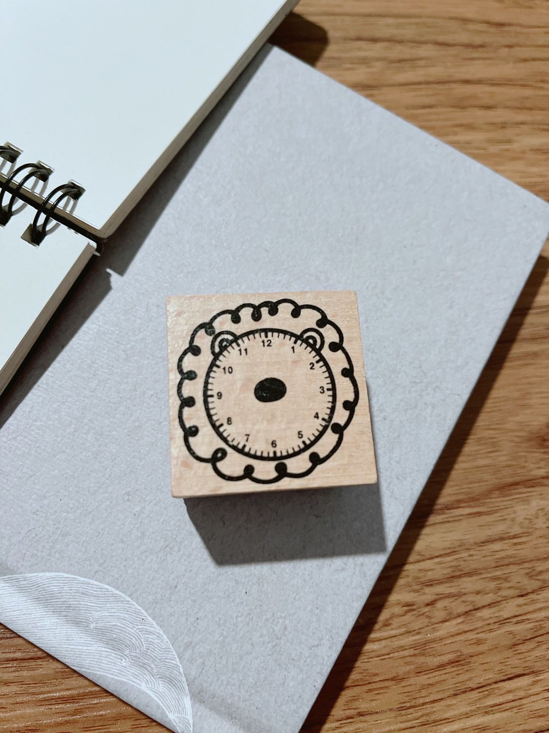 年年.studio - 印章-猴子時鐘印章 (4.5x4.5cm)-1入