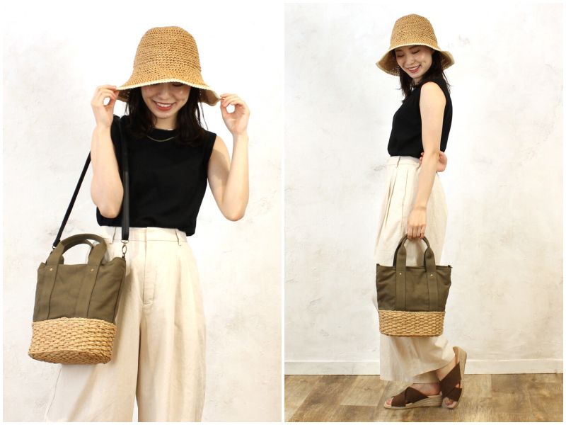 日本妞夏日最愛。草編包Ｘ編織包