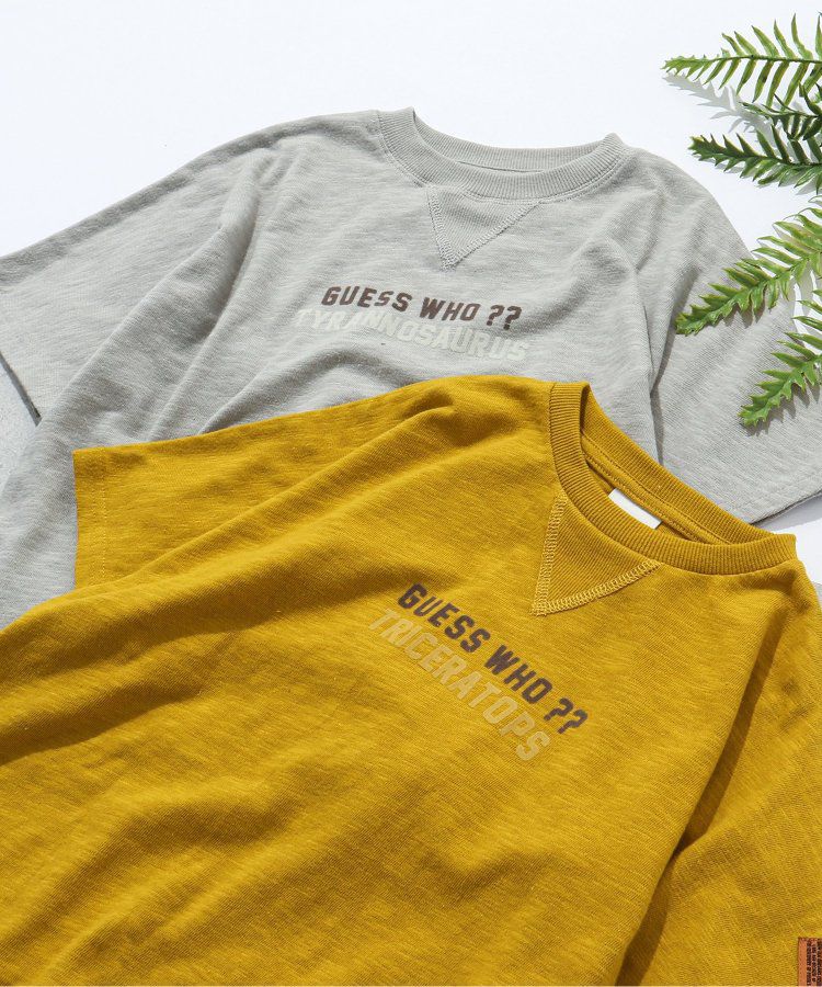 日本 BREEZE - 聯名款 恐龍骨骼剪影短袖上衣-灰