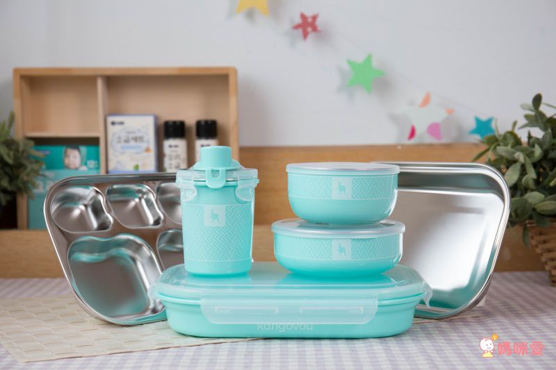 美國Kangovou 小袋鼠不鏽鋼安全兒童餐具，大小寶都適用