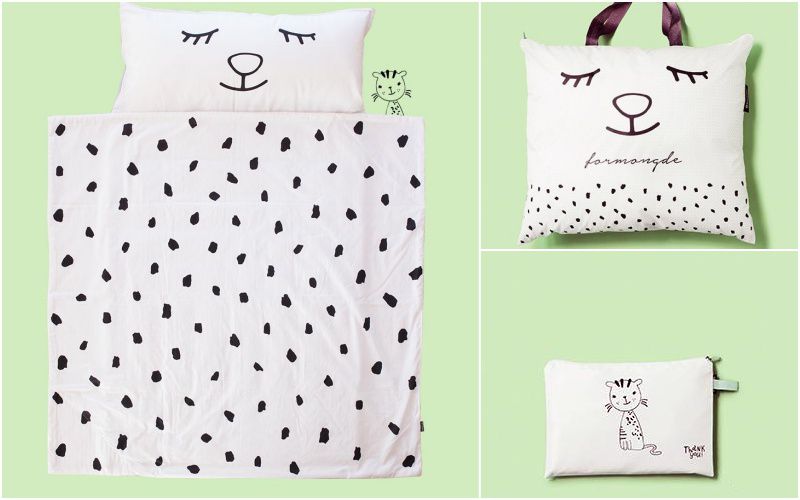 韓國 Formongde - 睡袋5件組(air mesh 睡墊+顆粒被)-三角企鵝-睡墊1, 顆粒被1, 枕芯1, 睡袋收納袋1, 萬用收納袋1