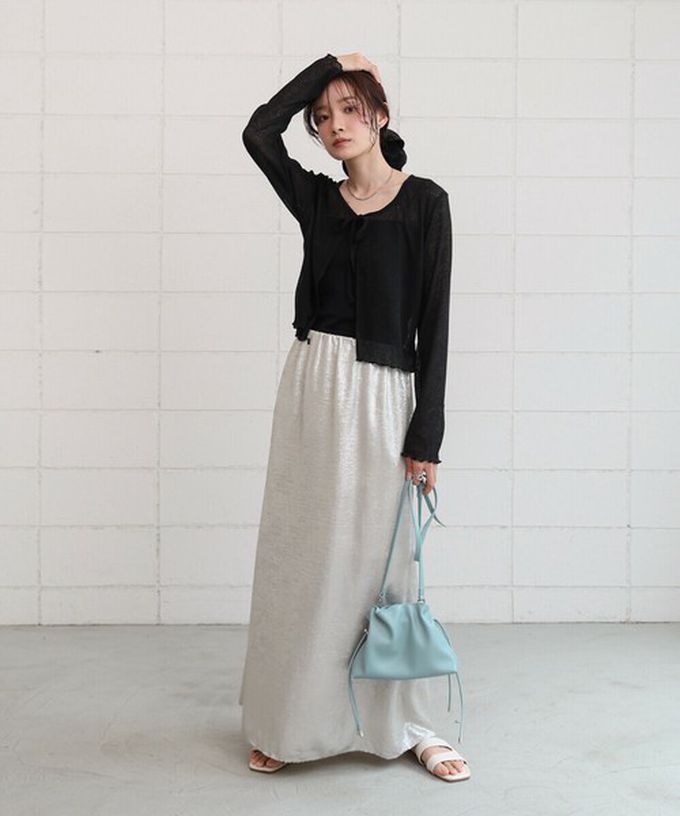 日本 Bab - 輕巧抽繩可愛感側背小包-米杏