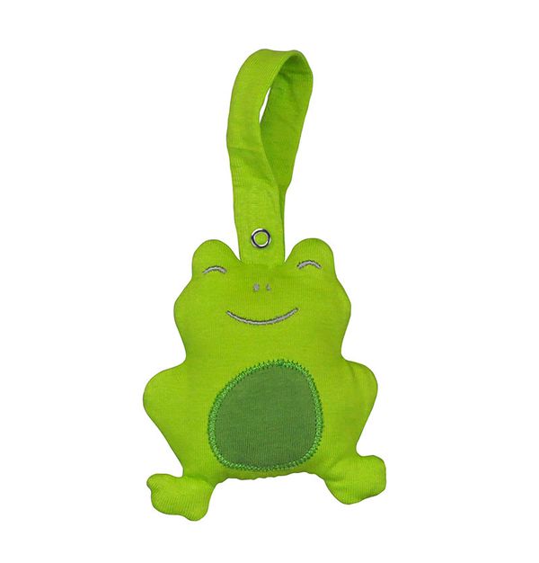 美國 green sprouts - 寶寶有機棉玩偶掛飾2入組-狐狸青蛙 (3M)