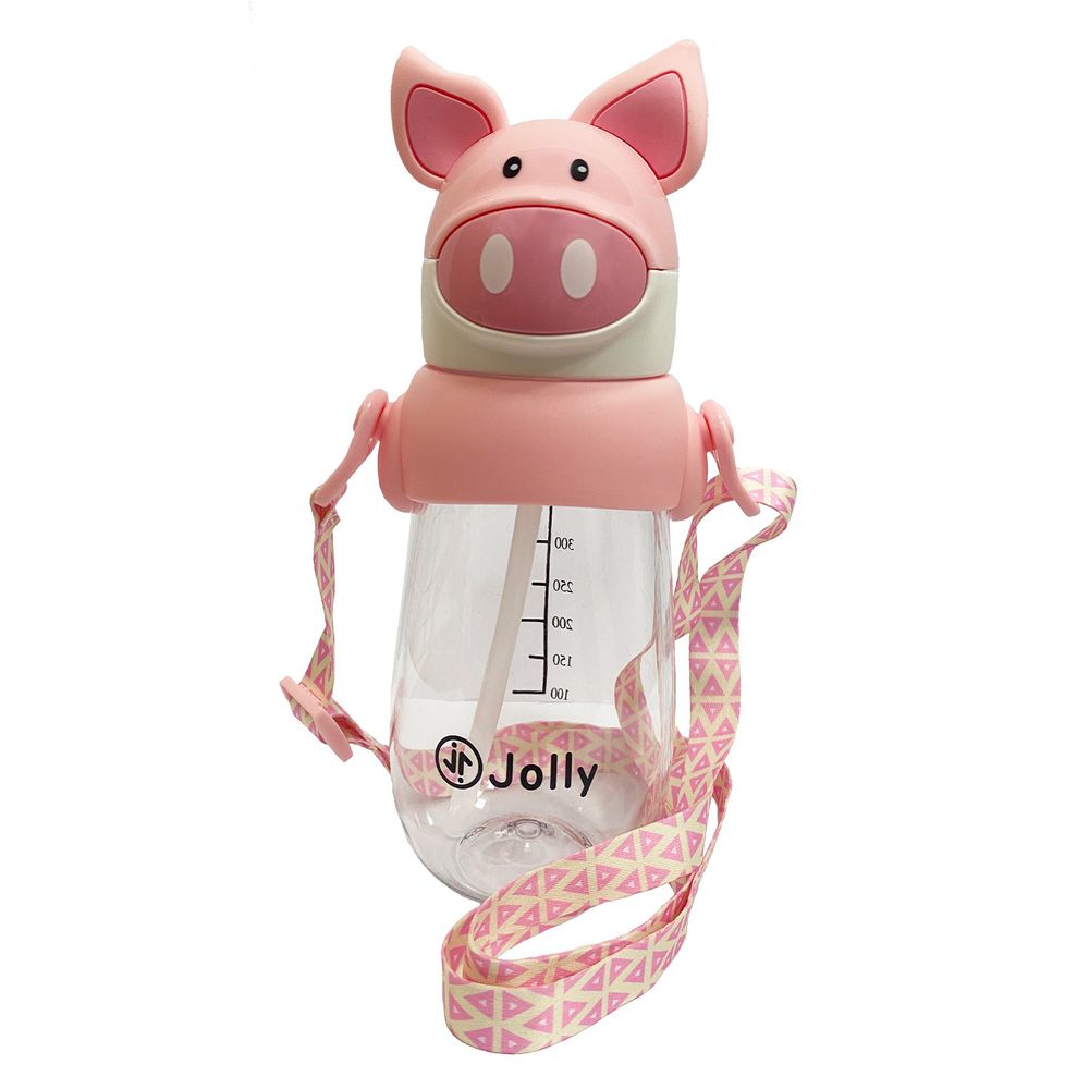 英國 JOLLY - 動物水杯-490ml-粉豬