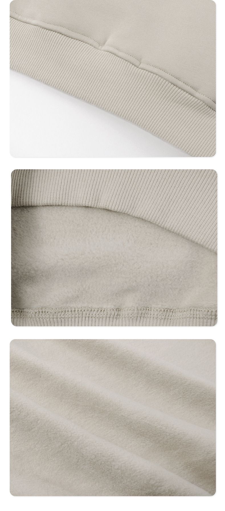 加絨連帽長袖大學T-英文字母-灰色