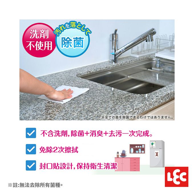 日本 LEC - 日製微波爐&冰箱用擦拭巾-20枚入