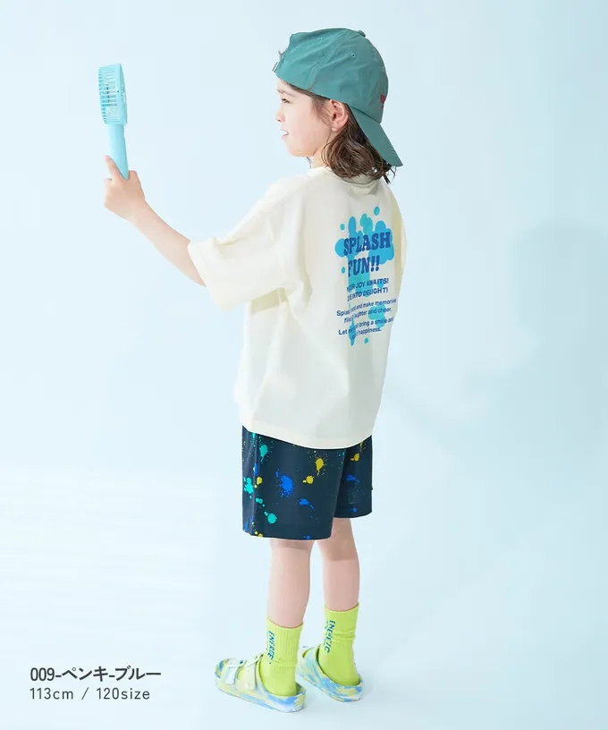 日本 devirock - 涼感速乾網眼 廓形短袖T恤-海灘-黑